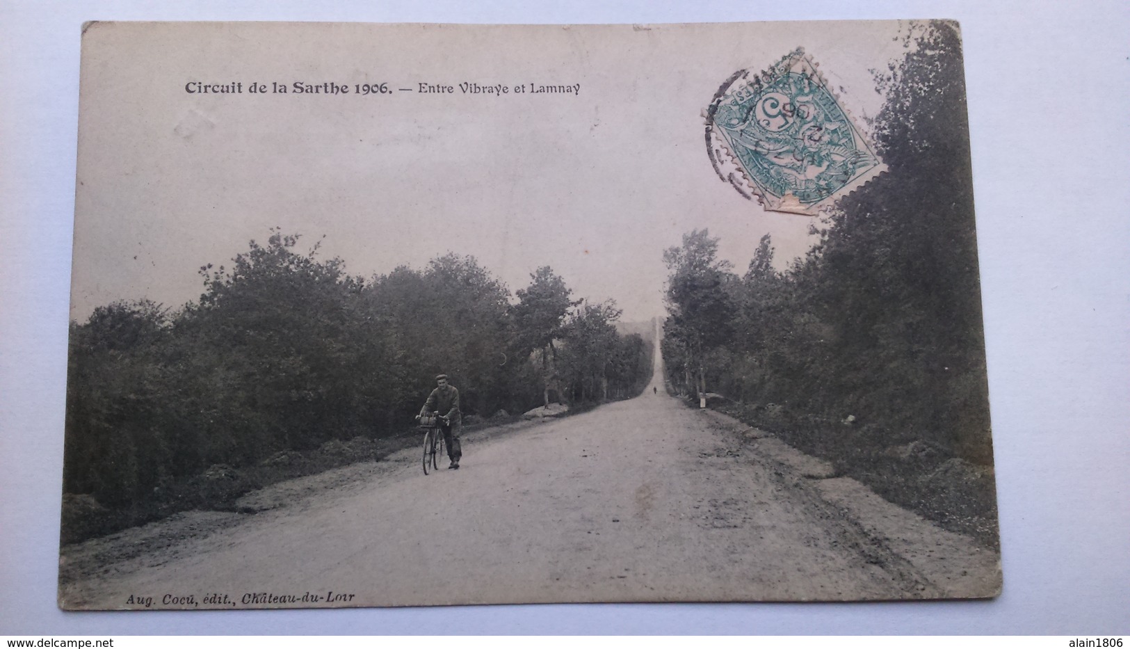 Carte Postale (A2) Ancienne De La Sarthe , Circuit De La Sarthe 1906 Entre Vibrye Et Lamnay - Vibraye