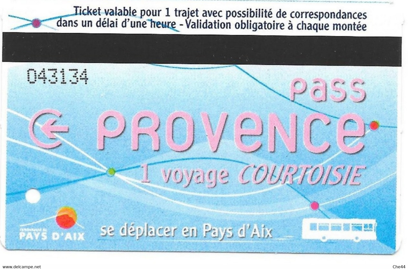 1 Carte Pass Provence 1 Voyage Courtoisie. Aix En Provence. - Europe