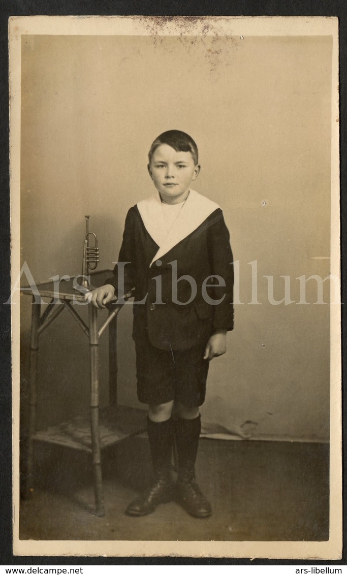 Photo Postcard / Foto / Photograph / Boy / Garçon / Kleine Trompet / Small Trumpet / England - Photographie