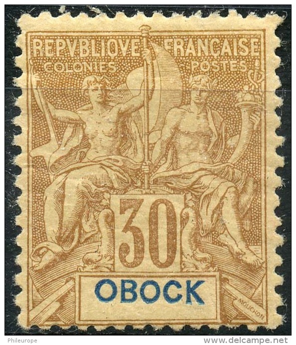 Obock (1892) N 40 * (charniere) - Neufs