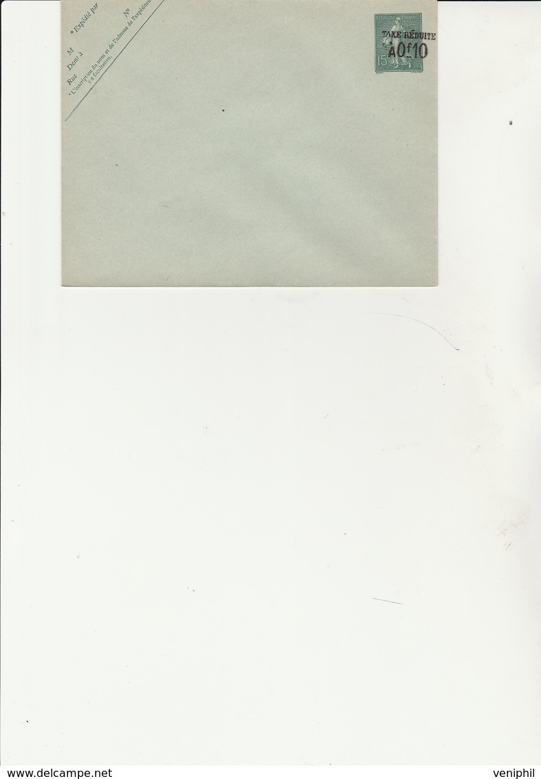 LETTRE ENTIER POSTAL NEUF N° 130-CL2 AVEC TAXE REDUITE . - Enveloppes Types Et TSC (avant 1995)