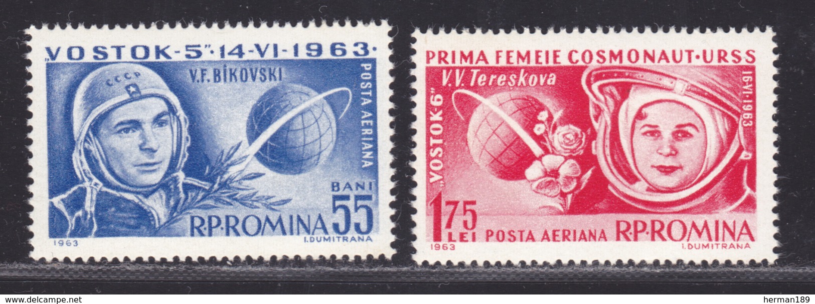 ROUMANIE AERIENS N°  175 & 176 ** MNH Neufs Sans Charnière, TB (D5797) Cosmos, Vol Spacial Groupé, Vostok 5 & 6 - Ungebraucht