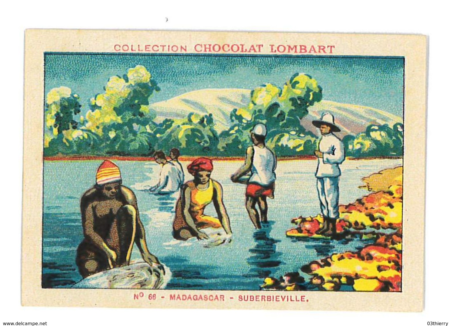 CHROMO IMAGE CHOCOLAT LOMBART N°66 MADAGASCAR SUBERBIEVILLE - Lombart