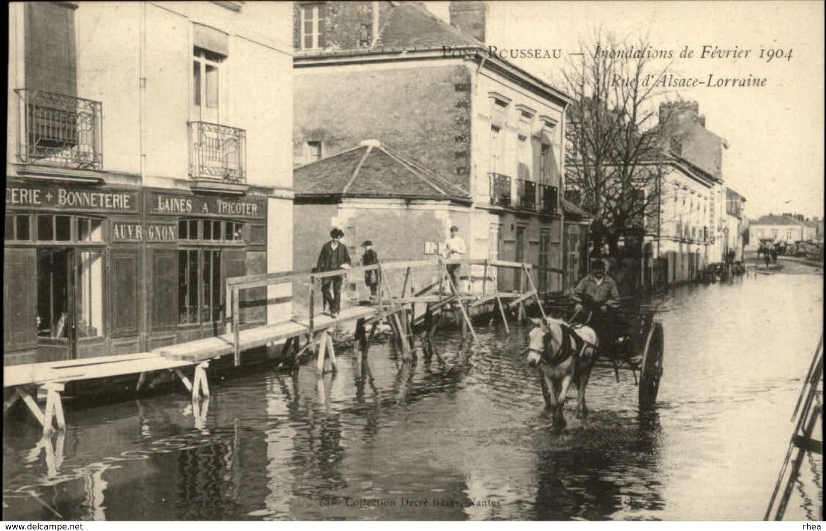 44 - REZE-LES-NANTES - Pont-Rousseau - Inondations 1904 - Autres & Non Classés