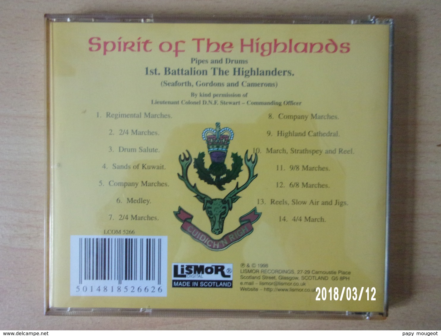 Spirit Of The Highlands - 1st Bn The Highlanders - Autres & Non Classés