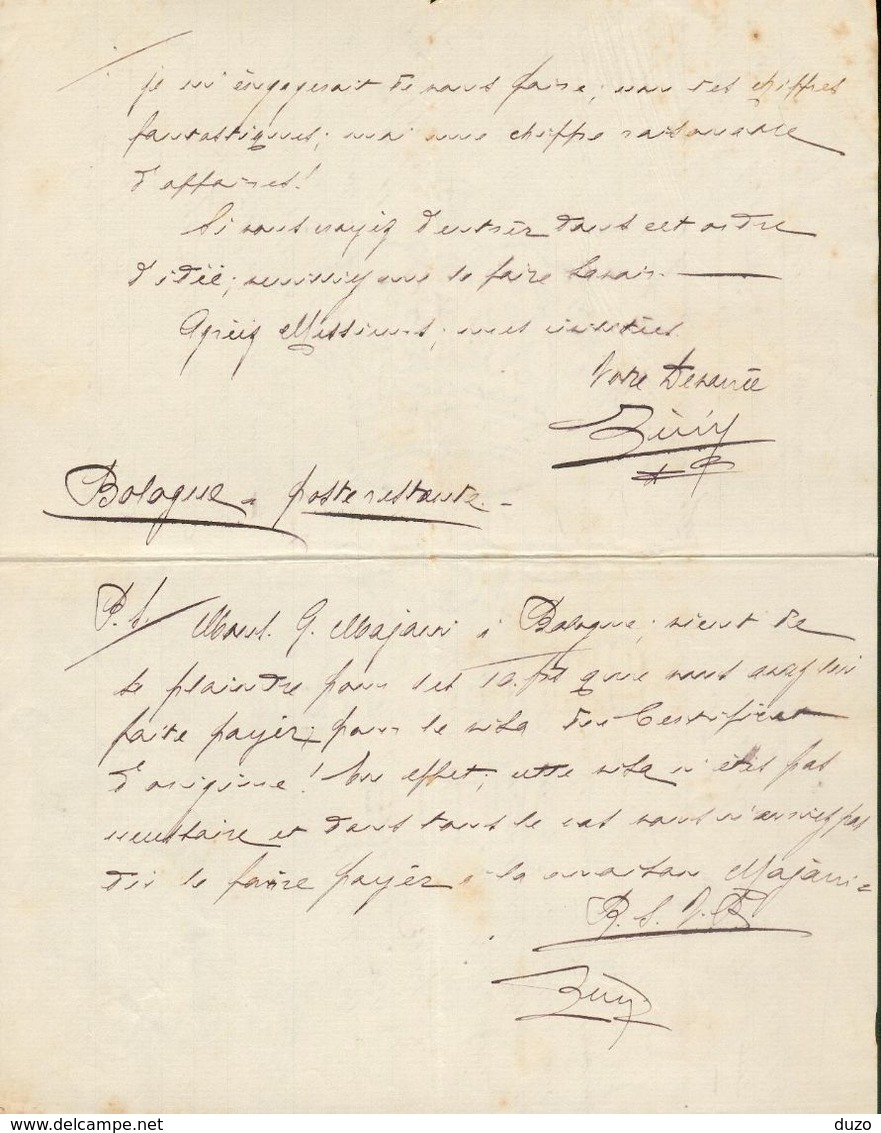 Italie - Lettre Avec Entête 5/11/1897 - Grosse Correspondance 4 Pages - Hôtel Central Vapore - Venezia - Voir (3 Scans). - Italie