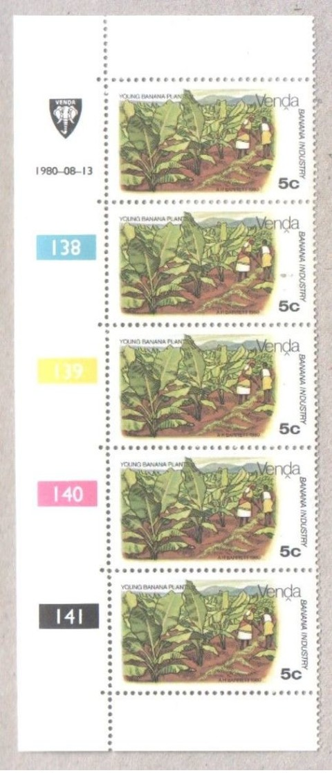 Venda 1980 Banana Industry Blocks Of Stamps MNH - Venda