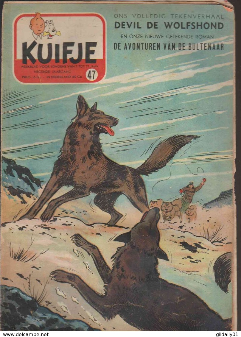 KUIFJE.  N°47.  1954.   Dekken Ondertekend REDING. - Kuifje