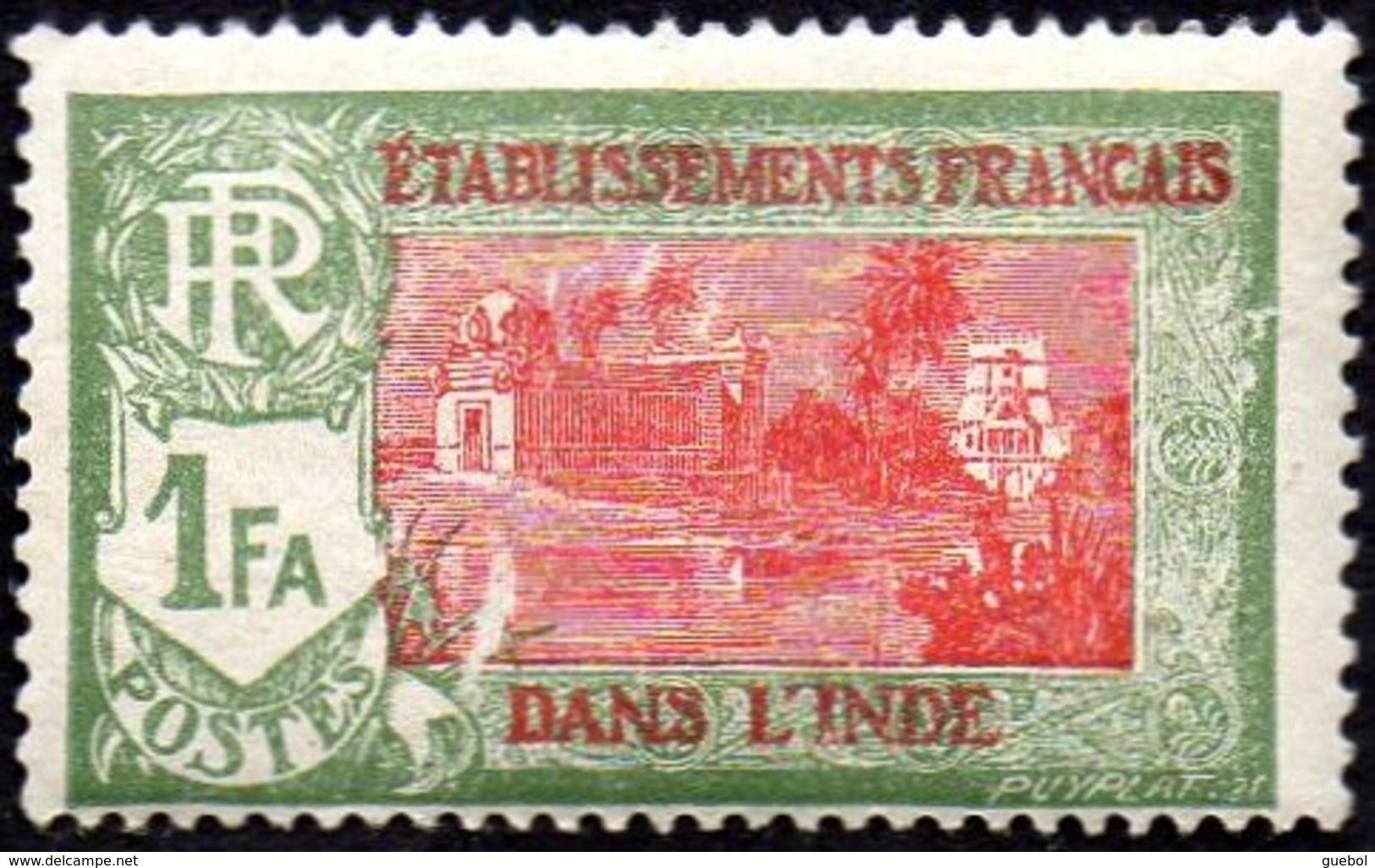 Inde - N°  95 * Dieu BRAMA Le 1fa Vert Et Rose - Unused Stamps