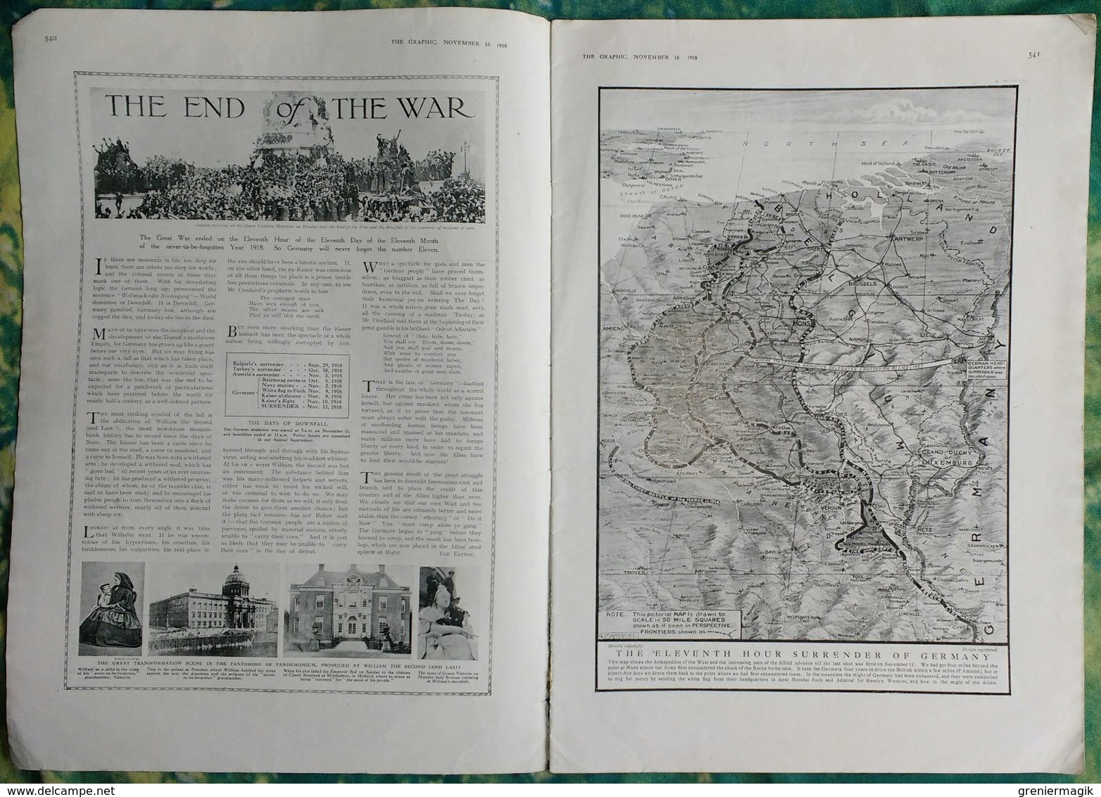 Newspaper The Graphic N° 2555 16 November 1918 The Last "All Clear!" - (End Of The World War 1 - WW1) - Other & Unclassified