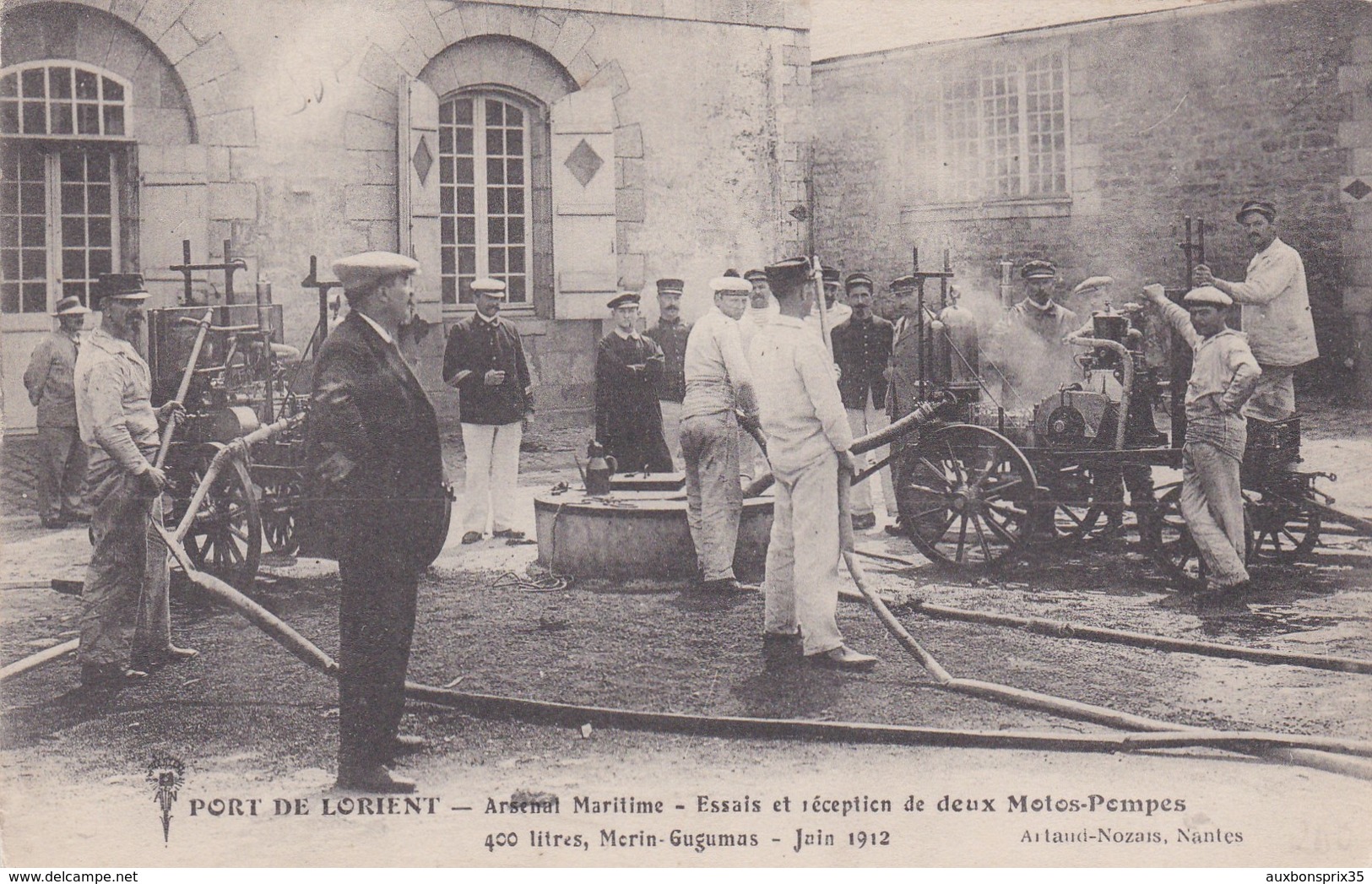 PORT DE LORIENT - ARSENAL MARITIME - ESSAIS ET RECEPTION DE DEUX MOTOS POMPES - 56 - Lorient