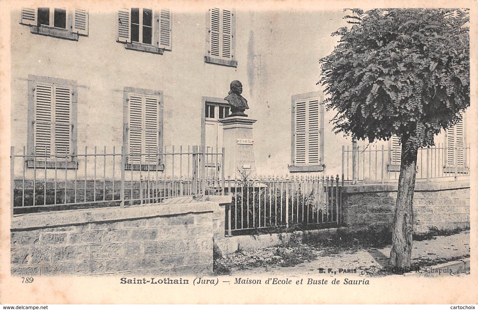 39 - St-Lothain - Maison D'Ecole - Buste De Sauria - Autres & Non Classés