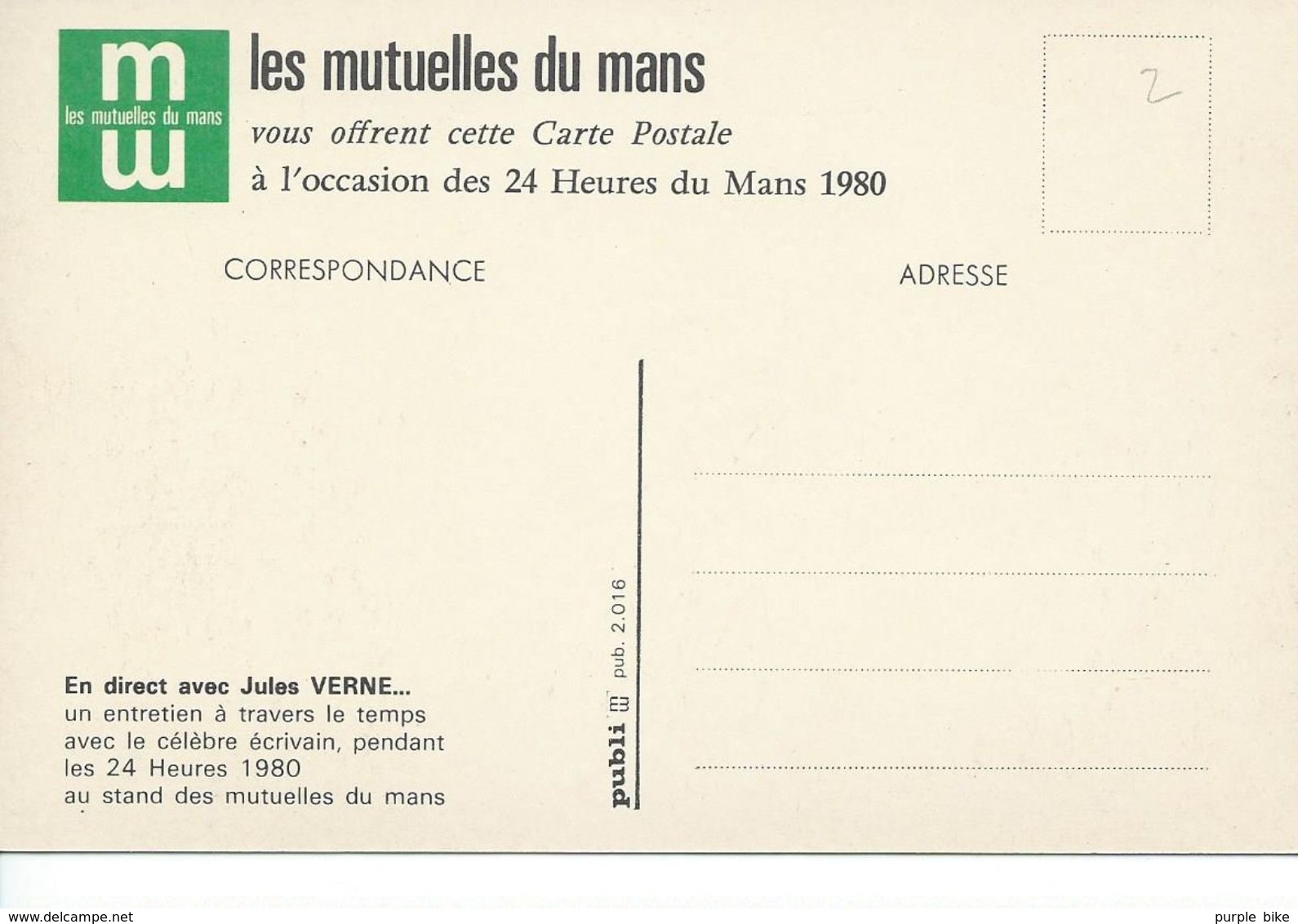 72 Sarthe Circuit De La Sarthe 1906 Repro Les Mutuelles Du Mans Jules Verne Voiture  De Grégoire 9B Au Pesage TBE - Autres & Non Classés