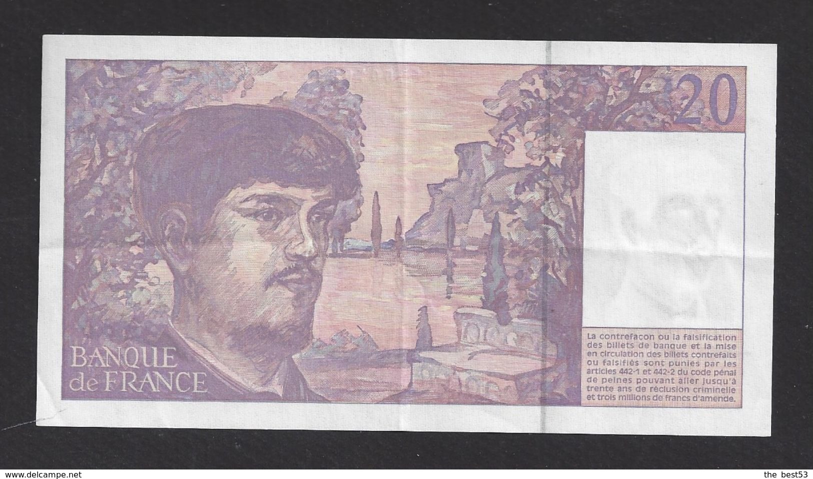 20 Francs  Debussy  1995 - 20 F 1980-1997 ''Debussy''