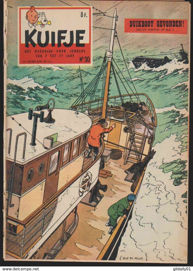 KUIFJE.  N°30.  1959.   Dekken Ondertekend De Moor. - Kuifje