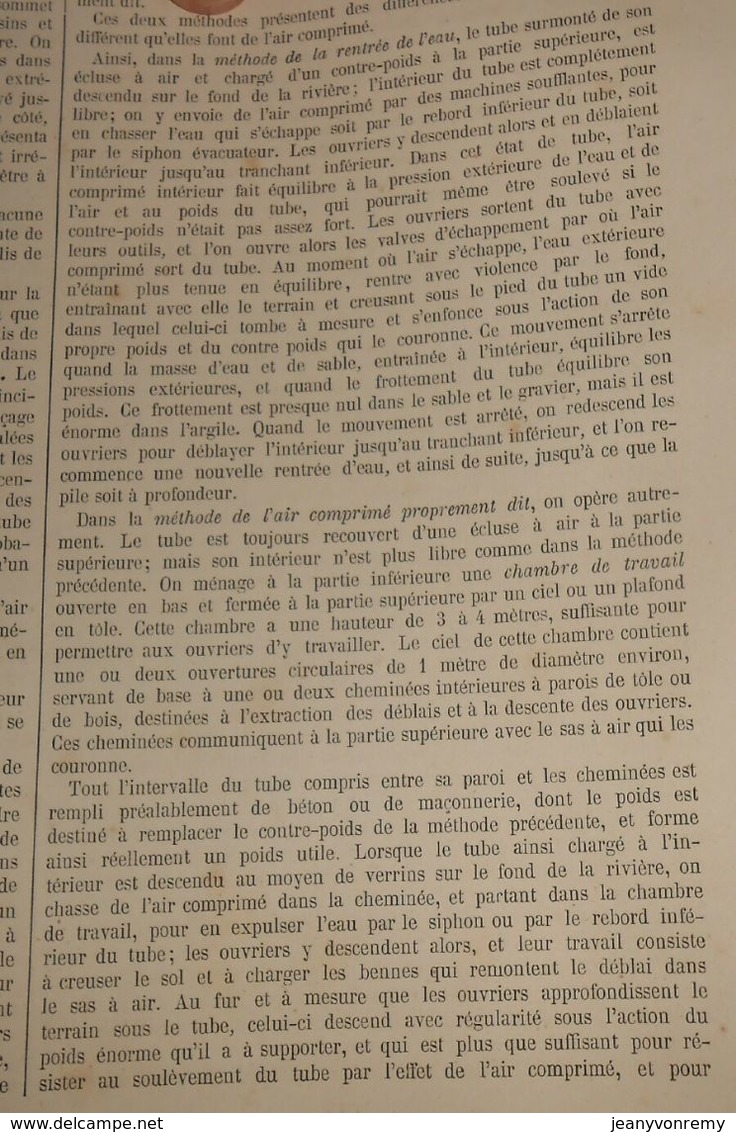 Plan de l'étude générale de fondation dans des terrains compressibles et affouillables. 1866