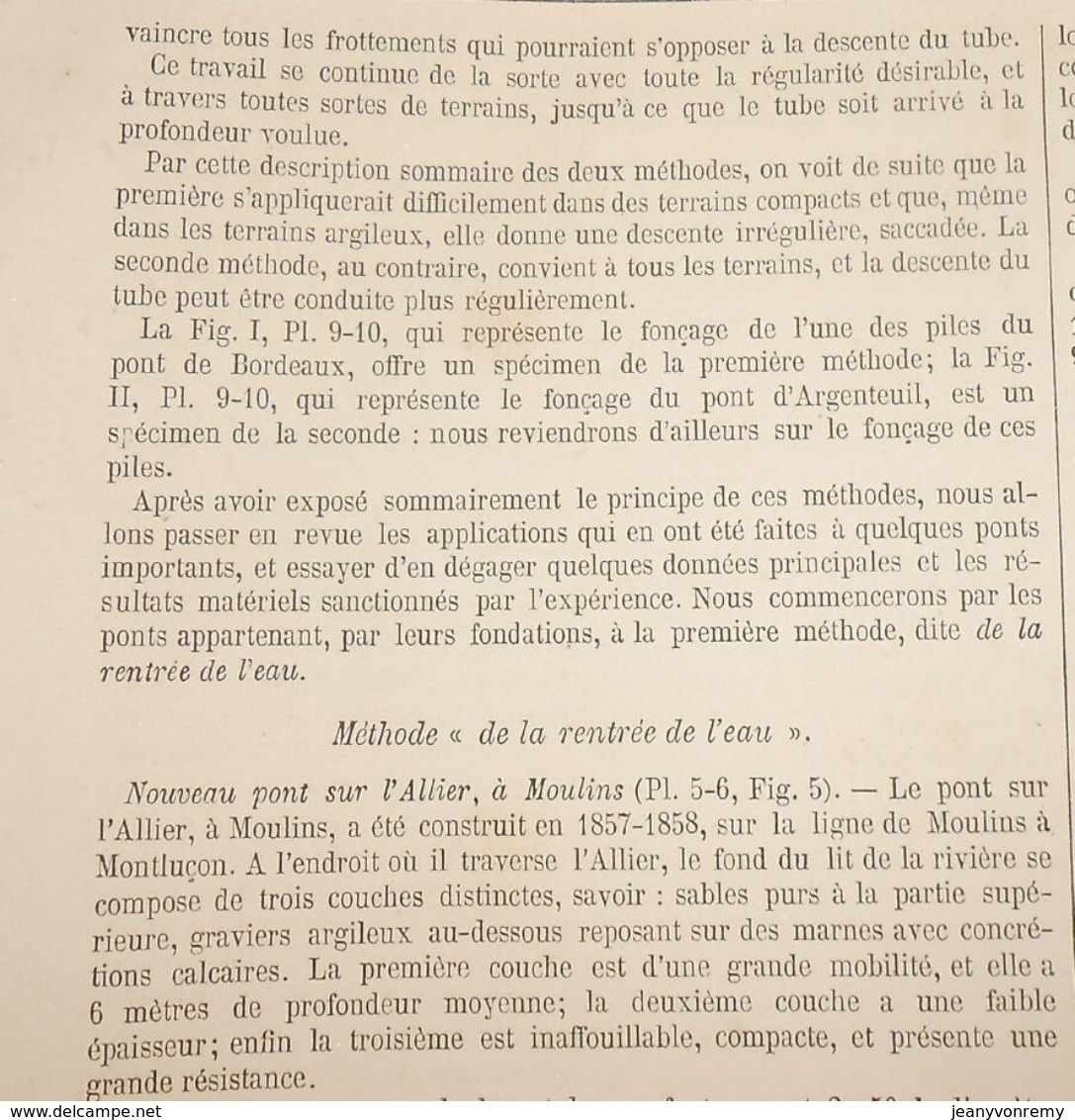 Plan de l'étude générale de fondation dans des terrains compressibles et affouillables. 1866