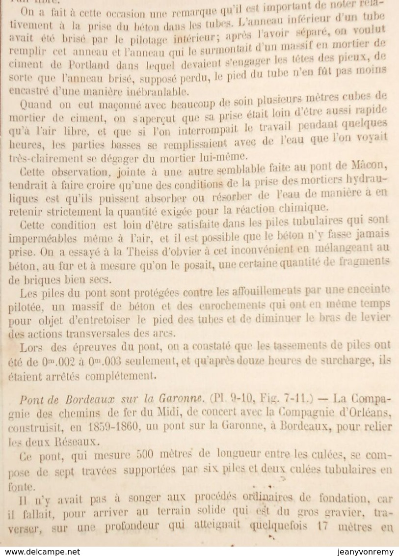 Plan de l'étude générale de fondation dans des terrains compressibles et affouillables. 1866