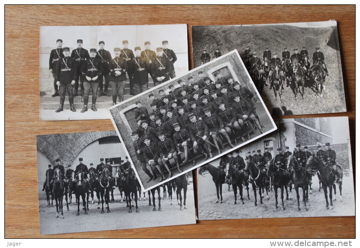 5 Cartes Photos Gendarme Gendarmerie  Vers 1930 - Policia – Gendarmería