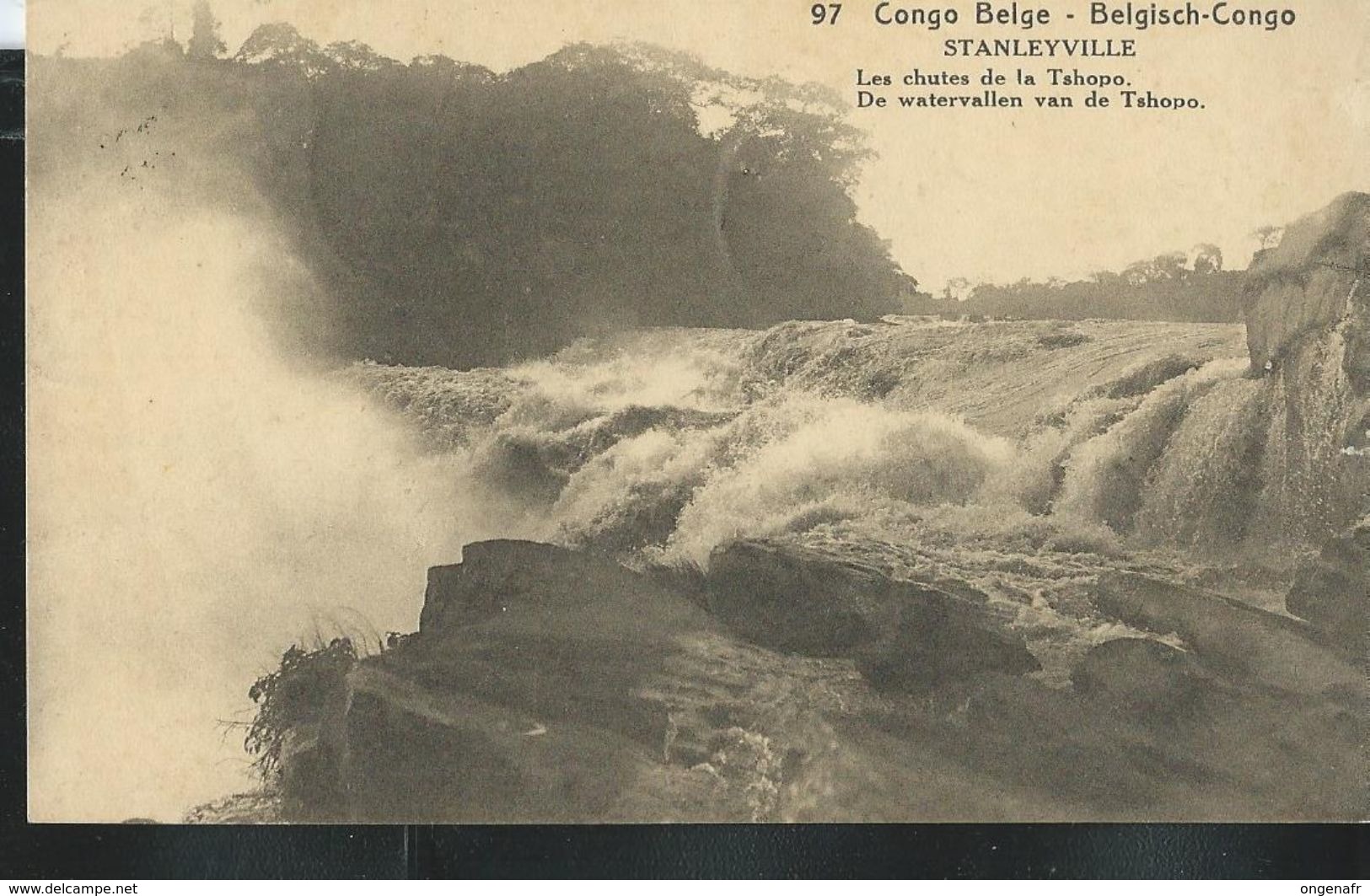 Carte N° 62. Vue: 97. STANLEYVILLE: Les Chutes De La Tshopo; Obl: Kasenyi 10/06/1927 - Stamped Stationery