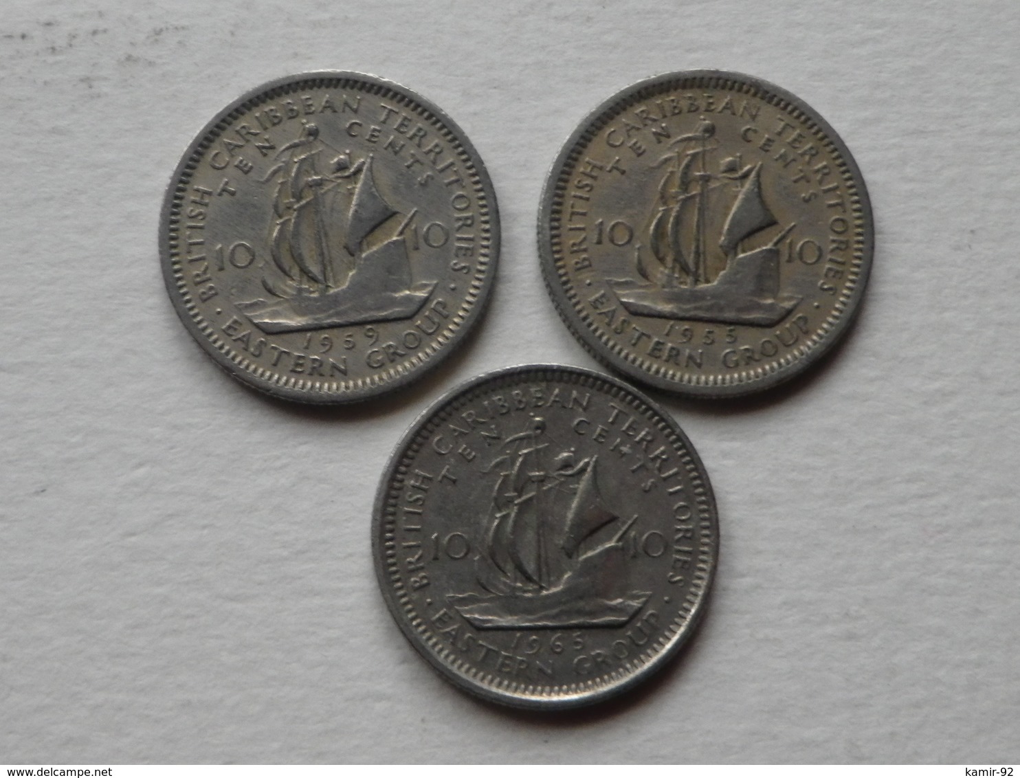 Caraibes 10 Cents  1955 -59-65      Km#5   Cupronickel  TTB   DATE AU CHOIX - Territoires Britanniques Des Caraïbes