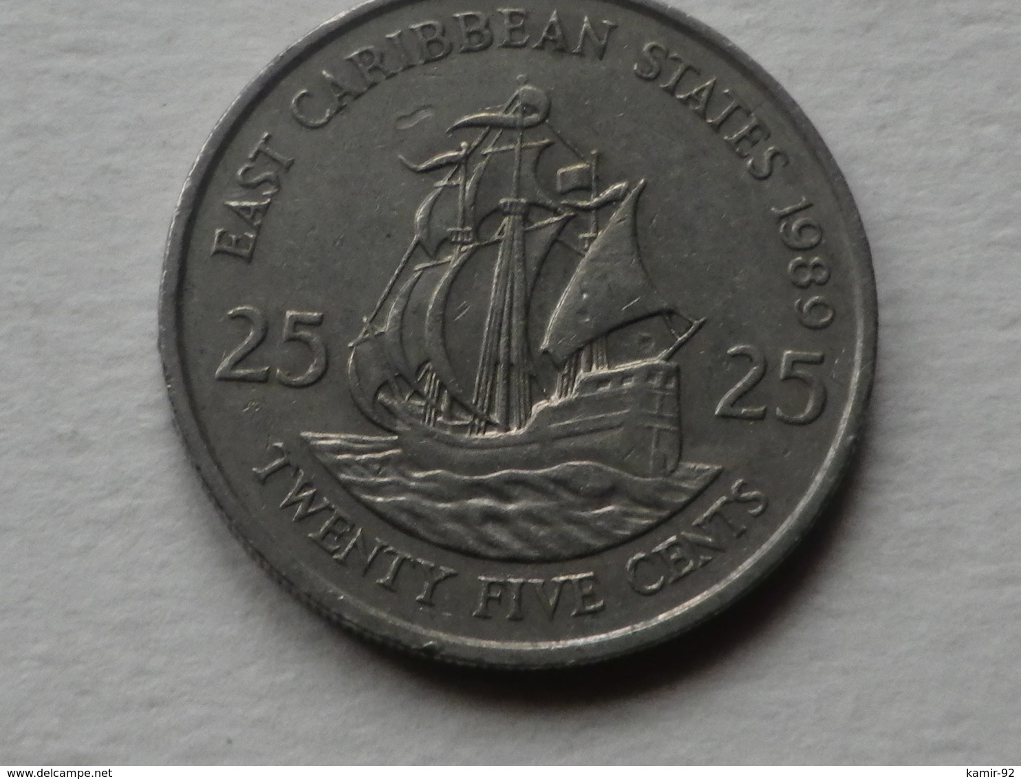 Caraibes 25 Cents  1980      Km#6   Cupronickel    TTB - Territoires Britanniques Des Caraïbes