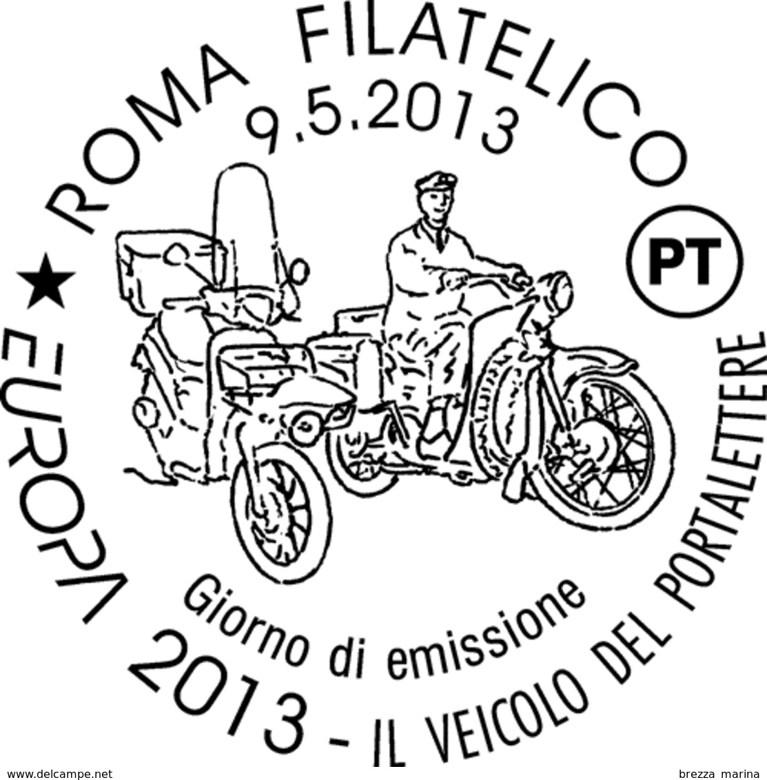 ITALIA - Usato - 2013 - Europa -  0,70 - Motocicli Usati Per Il Servizio Postale - 2011-20: Usati