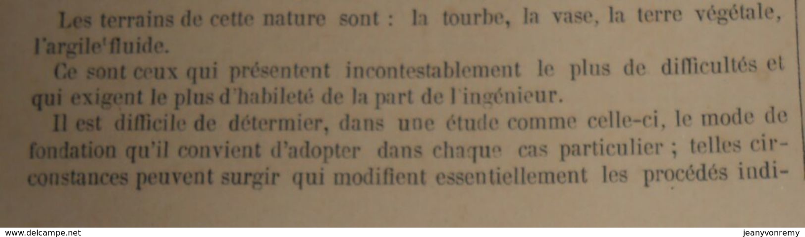 Plan De Fondations Dans Des Terrains Compressibles Et Affouillables. Viaduc Du Scorff. 1866 - Arbeitsbeschaffung