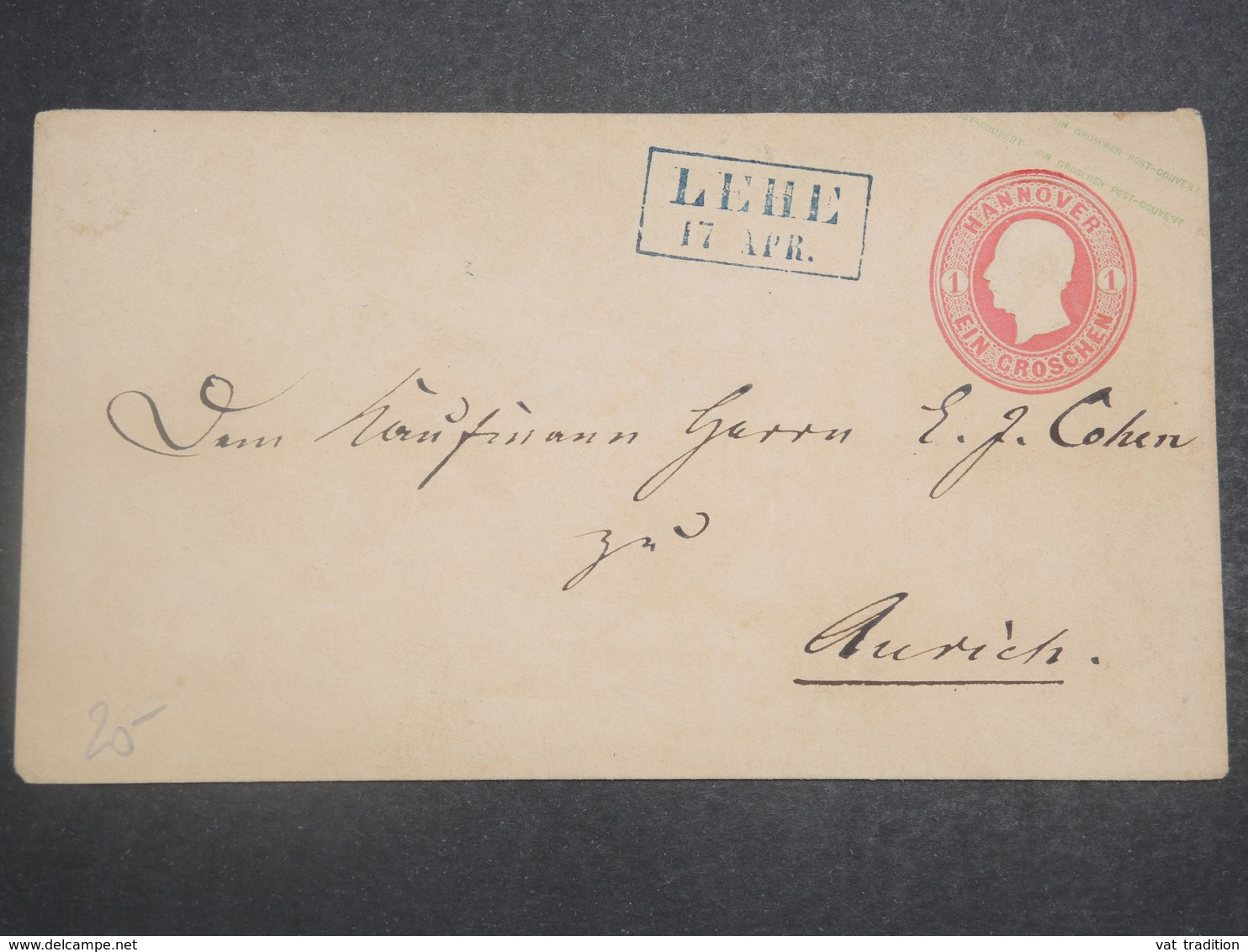 ALLEMAGNE / HANOVRE - Entier Postal De Lehe Pour Aurich - L 14803 - Hanover