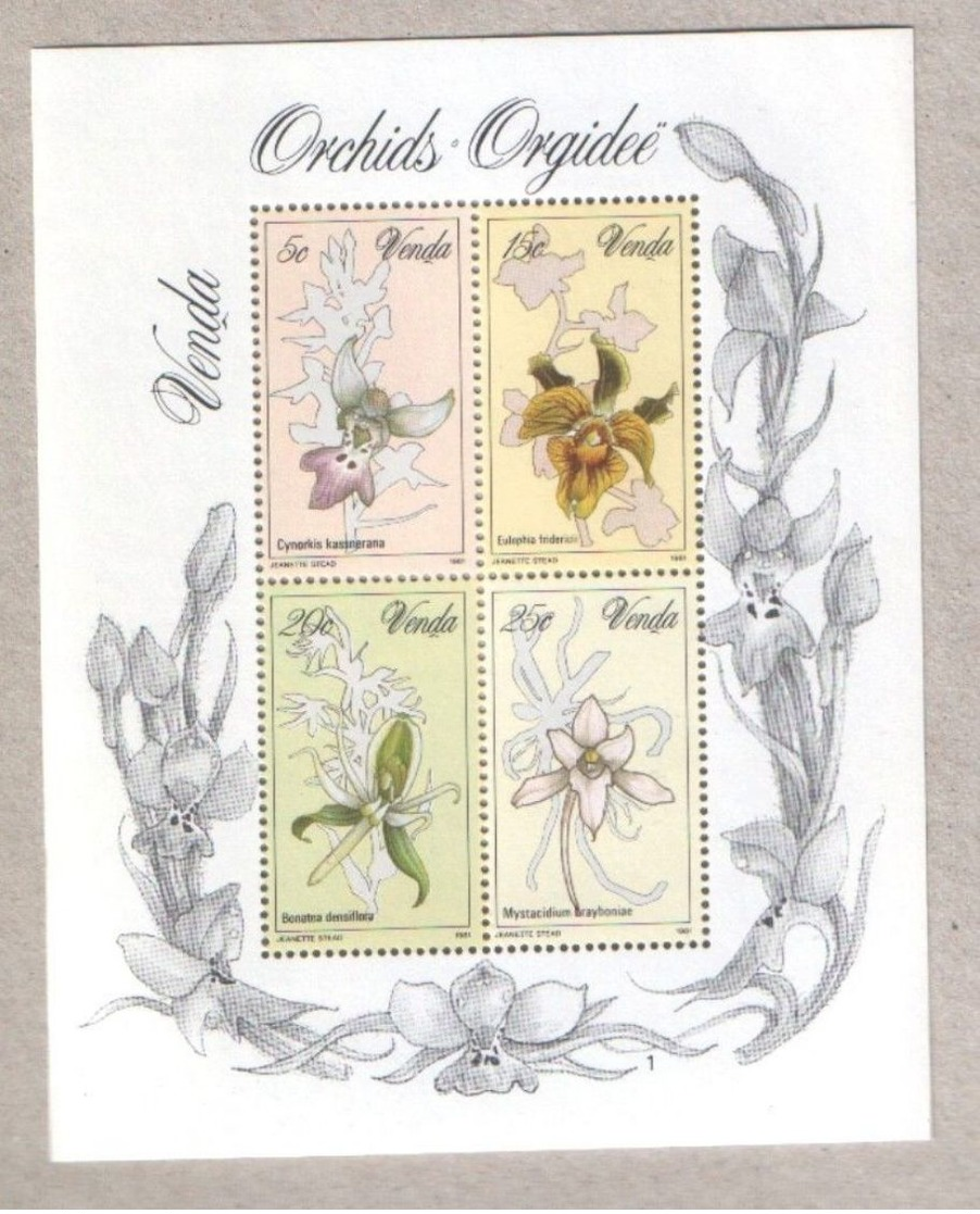 Venda Blocks And Mini Sheet Of MNH Stamps 1981 Orchids - Venda