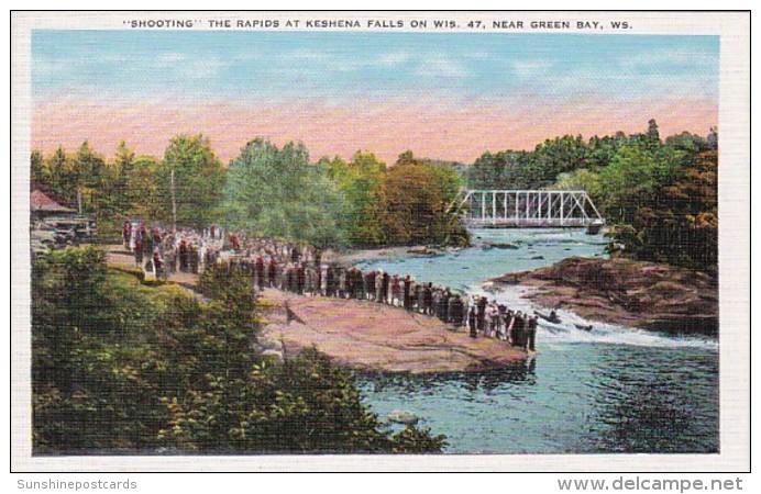 Wisconsin Shooting The Rapids At Keshena Falls Near Green Bay - Green Bay