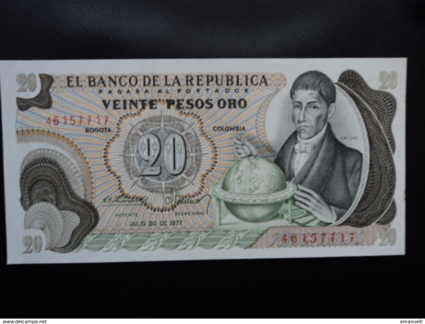 COLOMBIE : 20 PESOS ORO  20.7.1977  P 409c   NEUF - Colombie