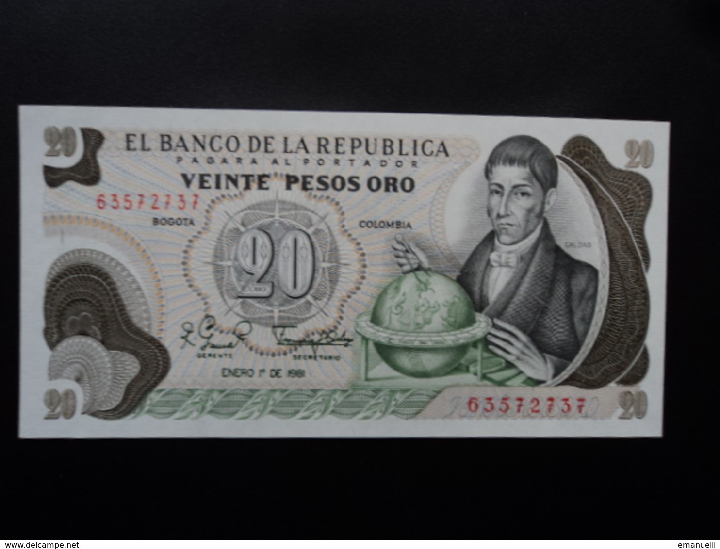 COLOMBIE : 20 PESOS ORO  1.1.1981  P 409d   SPL+ - Colombie