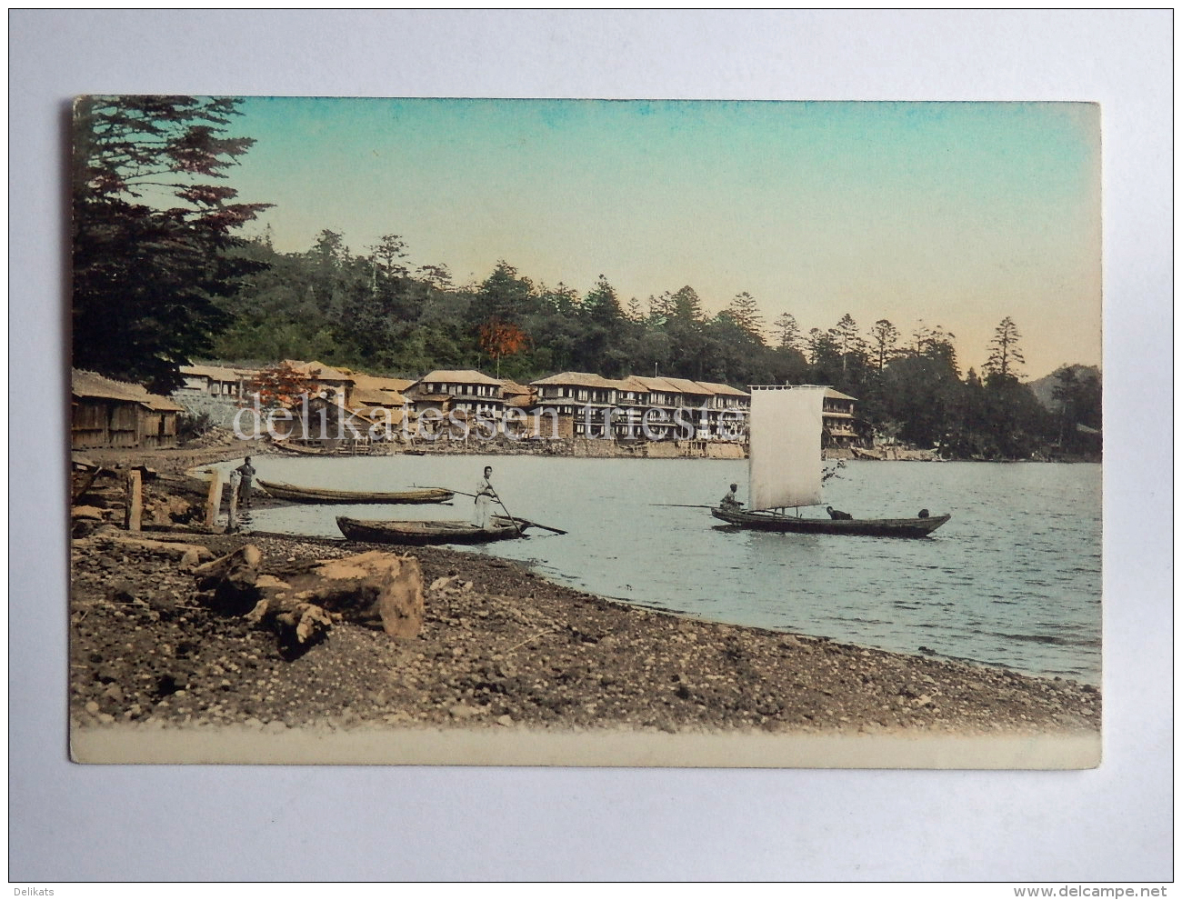 JAPAN Fisherman Fishing Boat AK Old Postcard - Andere & Zonder Classificatie