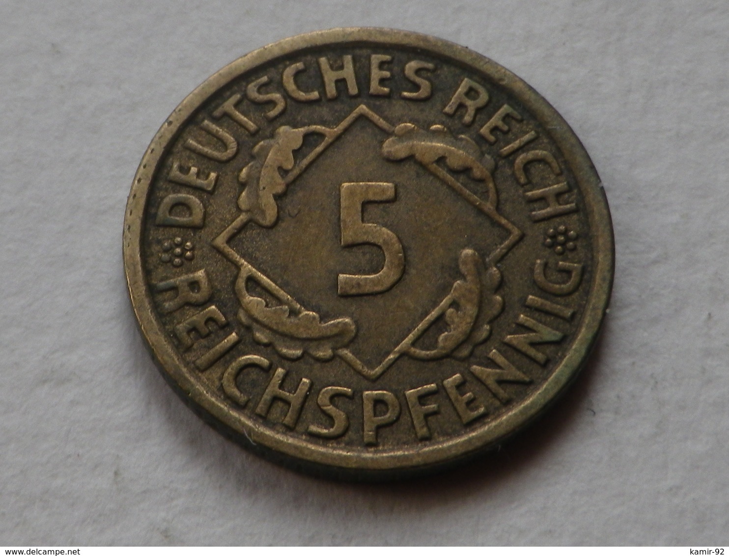 Allemagne  5 Reichspfennig 1935 E   Muldenhutten   Km#39  Alu Bronze TTB+ - 5 Reichspfennig