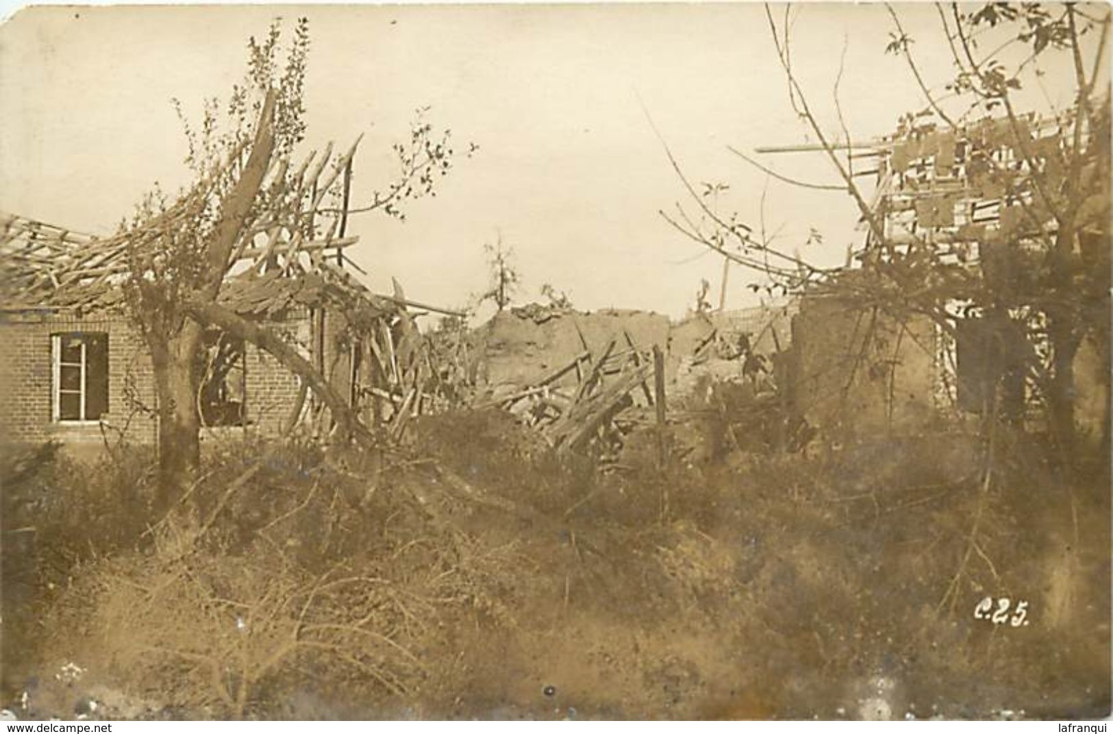 Ref W739- Guerre 1914- 18-  Photo Souple 13,5cms X 9cms - Heudricourt - Somme - Photo Bon Etat  - - Guerre, Militaire