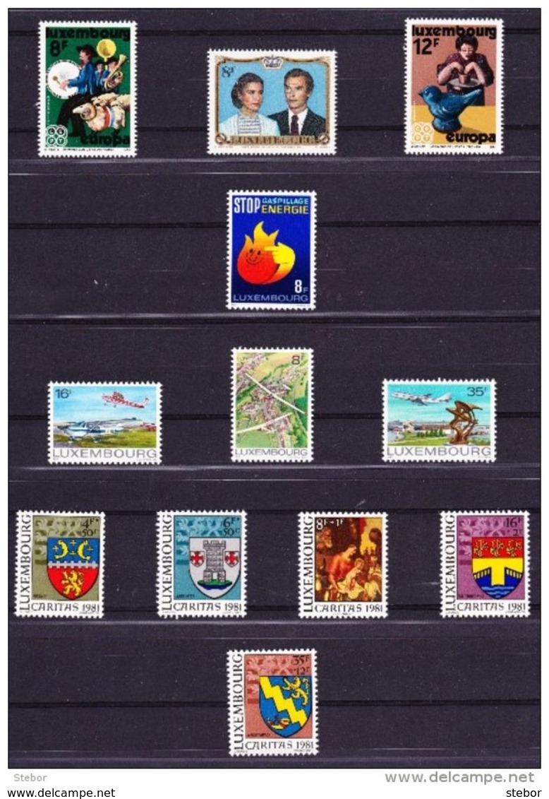 Luxemburg 1981 Kleine Verzameling ** (2 Scans) Zeer Mooi Lot 2903 - Collections (sans Albums)