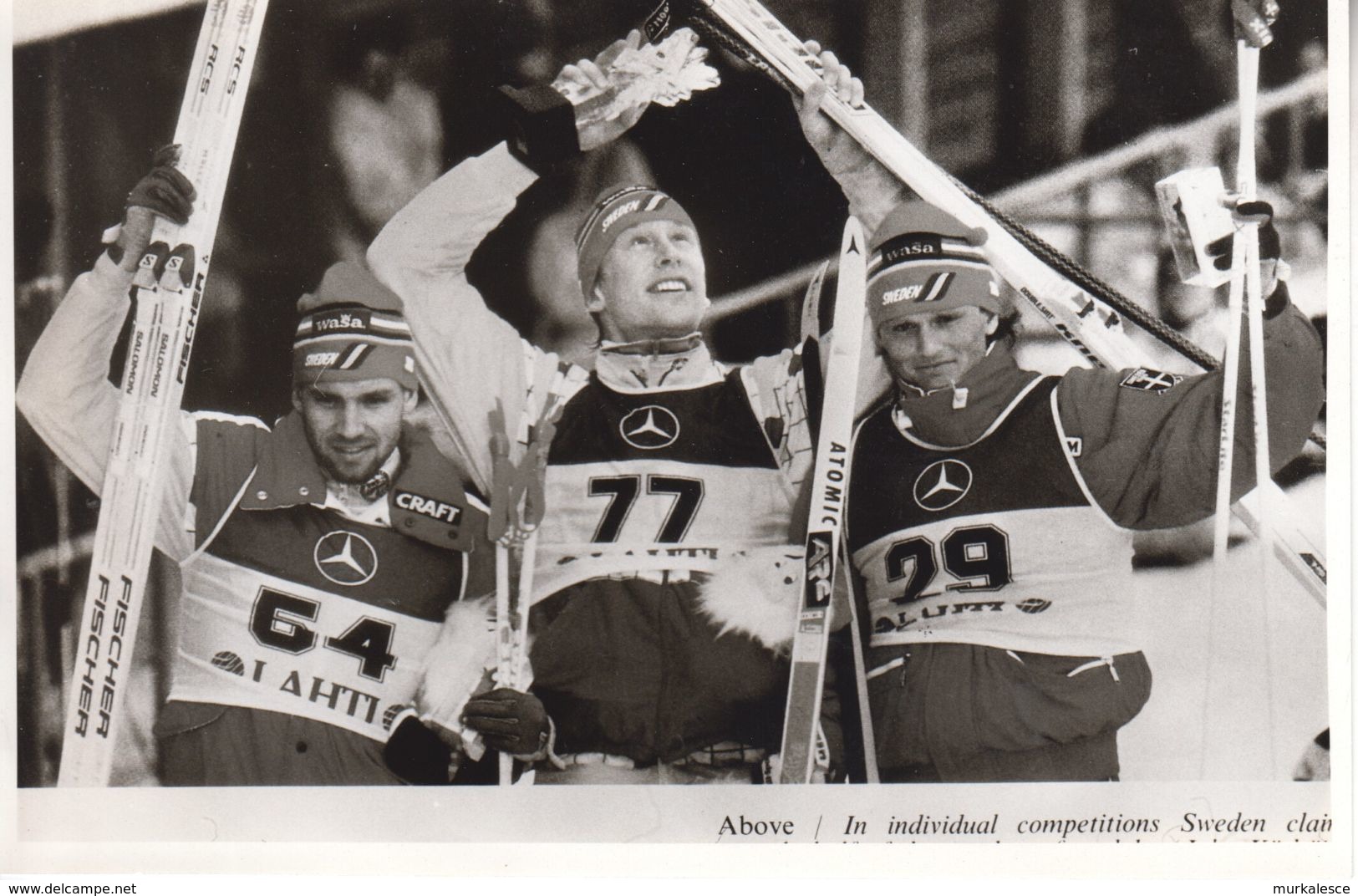 1612   LAHTI    FOTO    18 X 12  CM  WETTER AUF SKIFAHREN - Wintersport