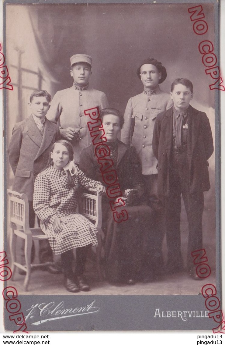 Au Plus Rapide Photo Format Cabinet Photographe Clément Savoie Militaire En Famille - Guerre, Militaire