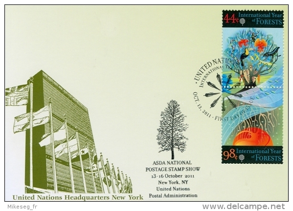 ONU New-York 2011 - Show Card ASDA 13-16 Oct.2011 International Year Of Forests - Cartes-maximum