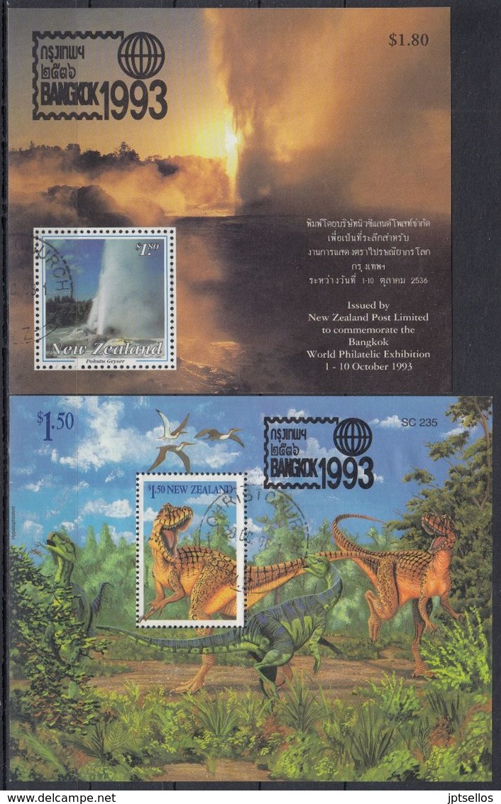 NUEVA ZELANDA 1993 Nº HB-91/92 USAD0 - Hojas Bloque