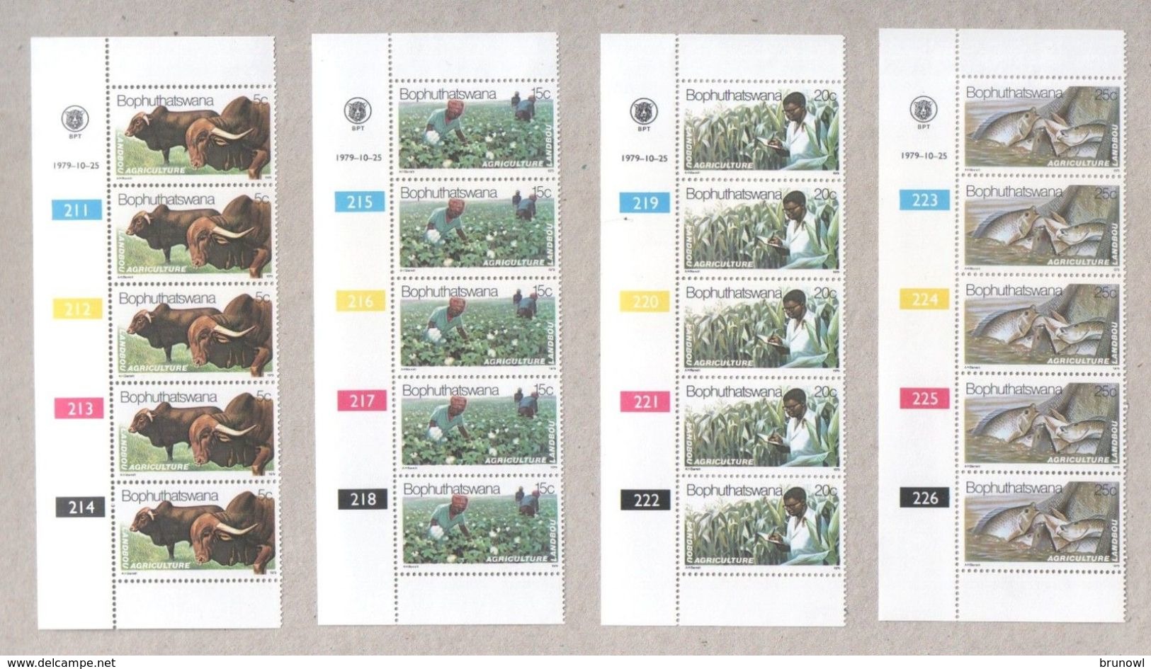 Bophuthatswana Blocks Of MNH Stamps 1979 Agriculture - Bophuthatswana