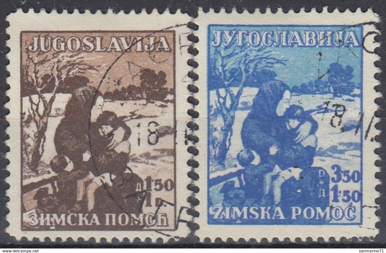 YUGOSLAVIA 320-321,used,falc Hinged - Other & Unclassified