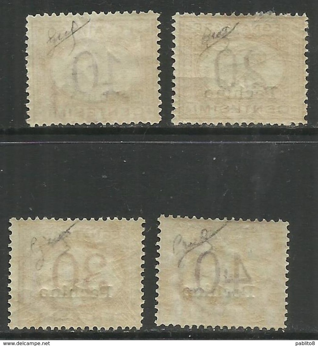 PECHINO 1917 SEGNATASSE POSTAGE DUE TASSE TAXES SERIE COMPLETA COMPLETE SET MNH FIRMATA SIGNED - Pekin