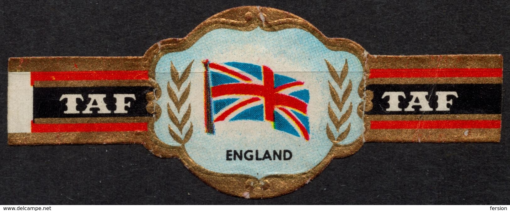 Flag GREAT BRITAIN England - Belgium Belgique - TAF - CIGAR CIGARS Label Vignette - Etiquetas