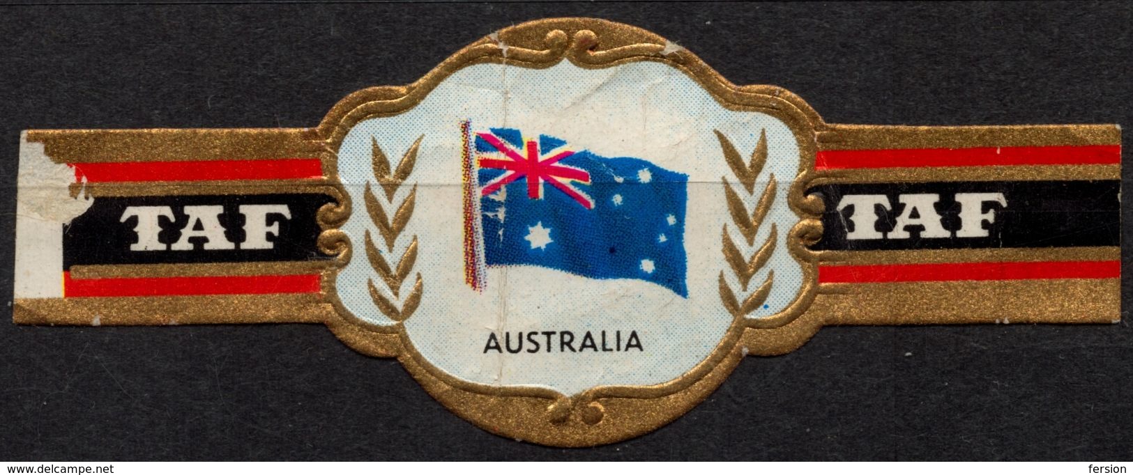 Flag AUSTRALIA - Belgium Belgique - TAF - CIGAR CIGARS Label Vignette - Labels