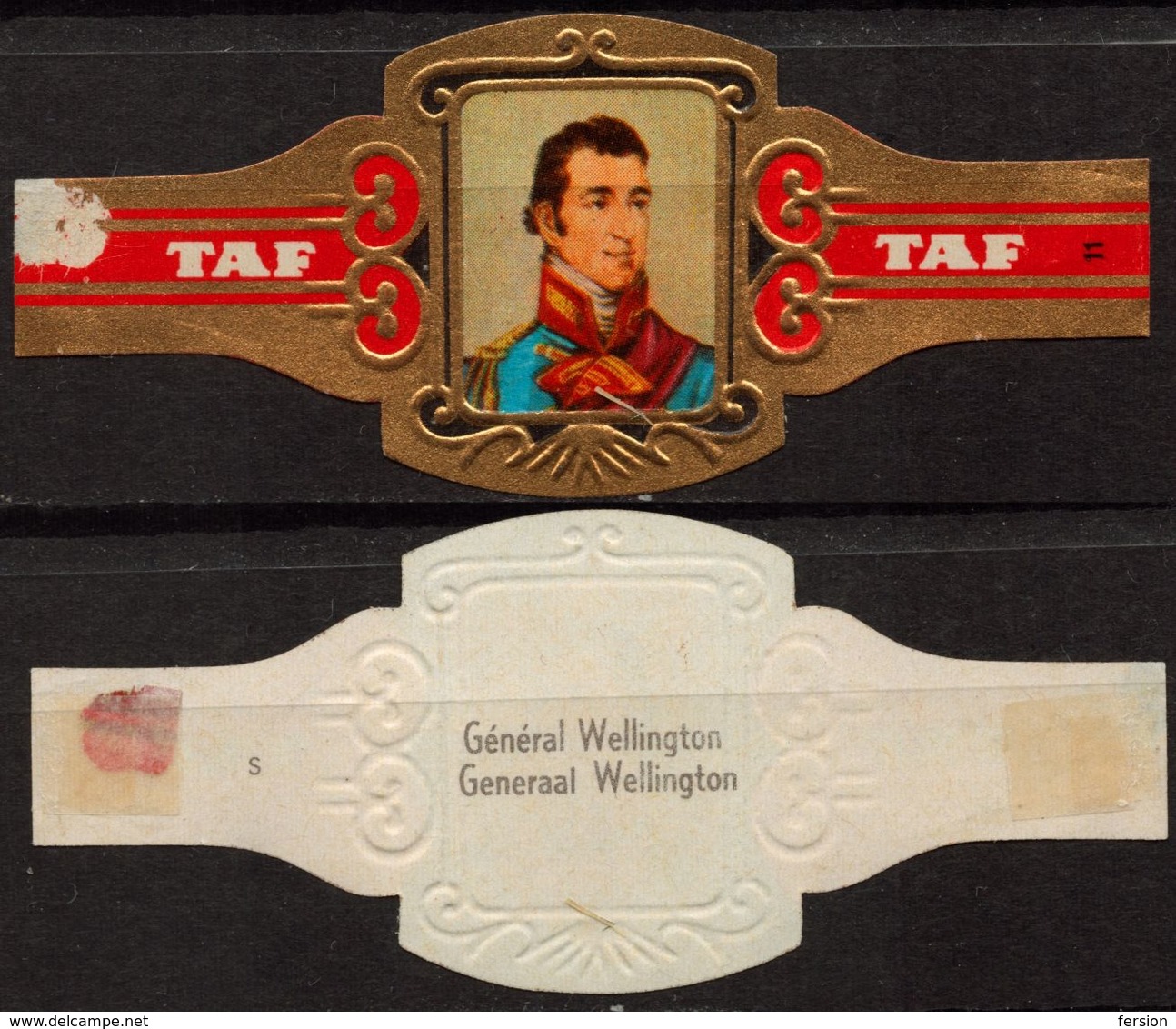 England Great Britain GENERAL Wellington Soldier - Belgium Belgique - TAF - CIGAR CIGARS Label Vignette - Etiquetas