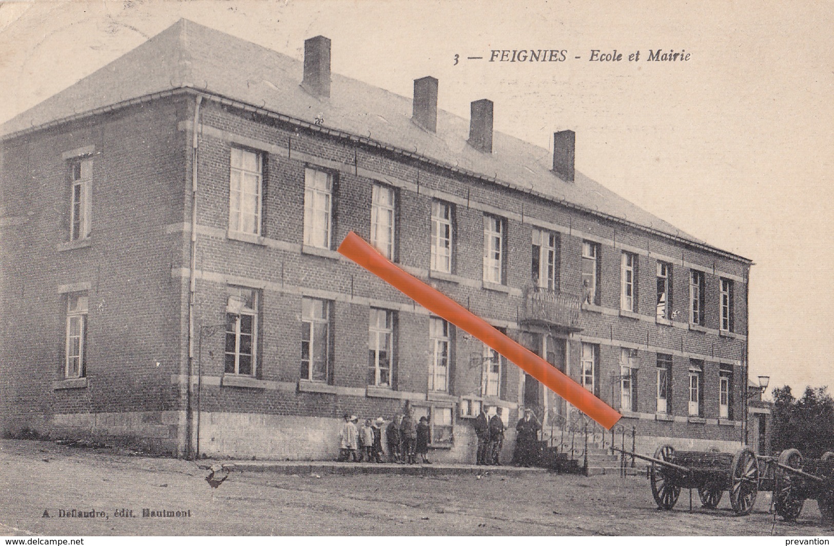 FEIGNIES - Ecole Et Mairie - Carte Animée - Feignies