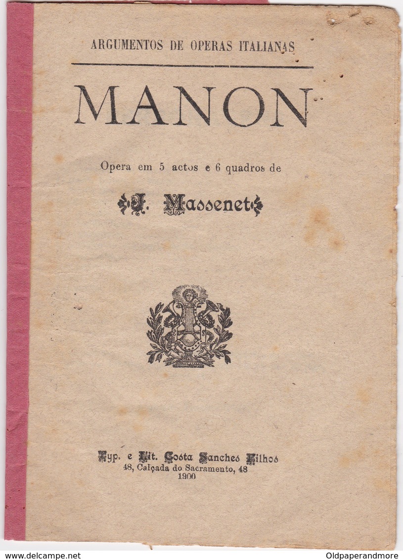 PORTUGAL OPERA - MANON - Théâtre