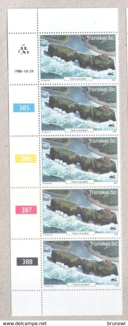 Transkei Blocks Of MNH Stamps From 1980 Tourism Coastal Landscapes Set - Transkei